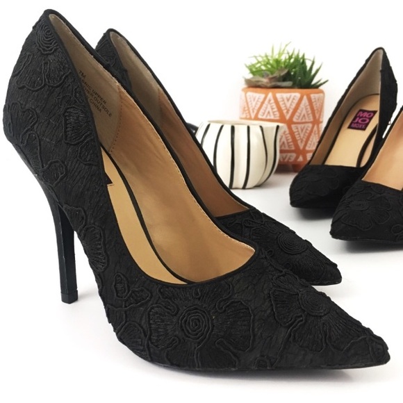 Mojo Moxy Shoes - Embroidered Pump Heels Boho Meets Sexy New w/o box